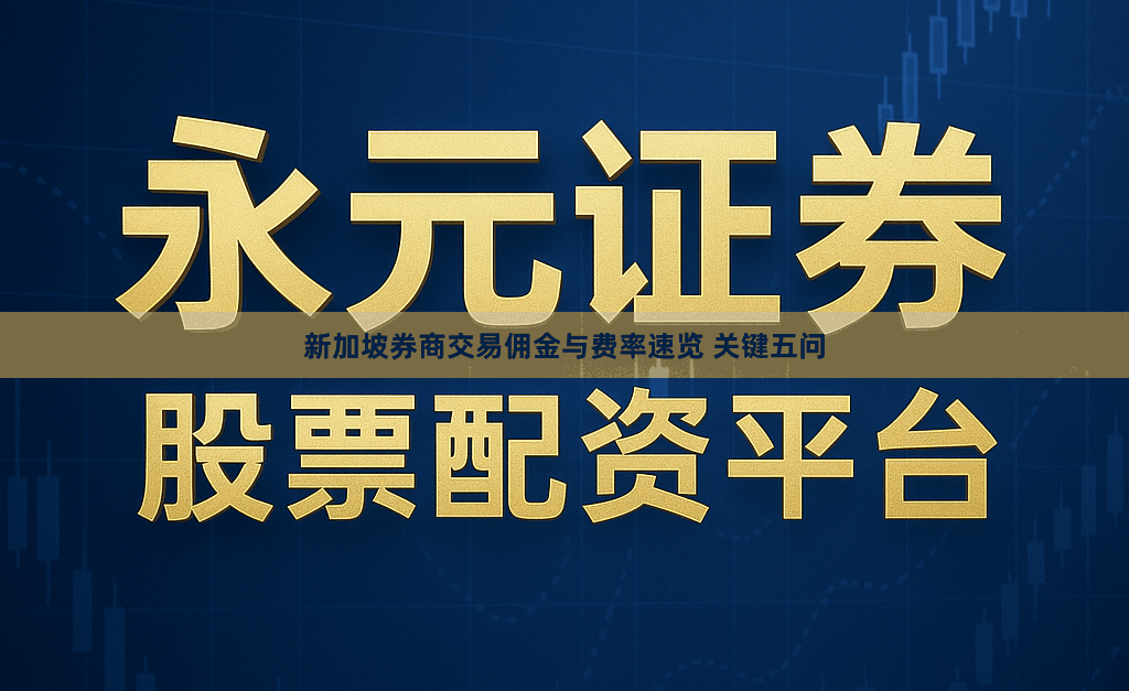 新加坡券商交易佣金与费率速览 关键五问
